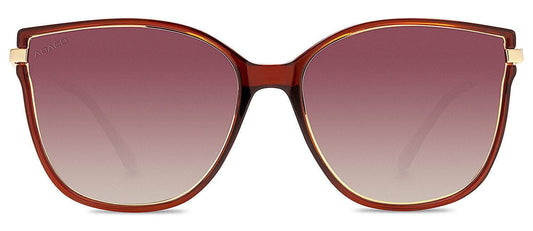 Abaco Ella Crystal Brown Sunglass Polarized Brown Gradient Lens Side